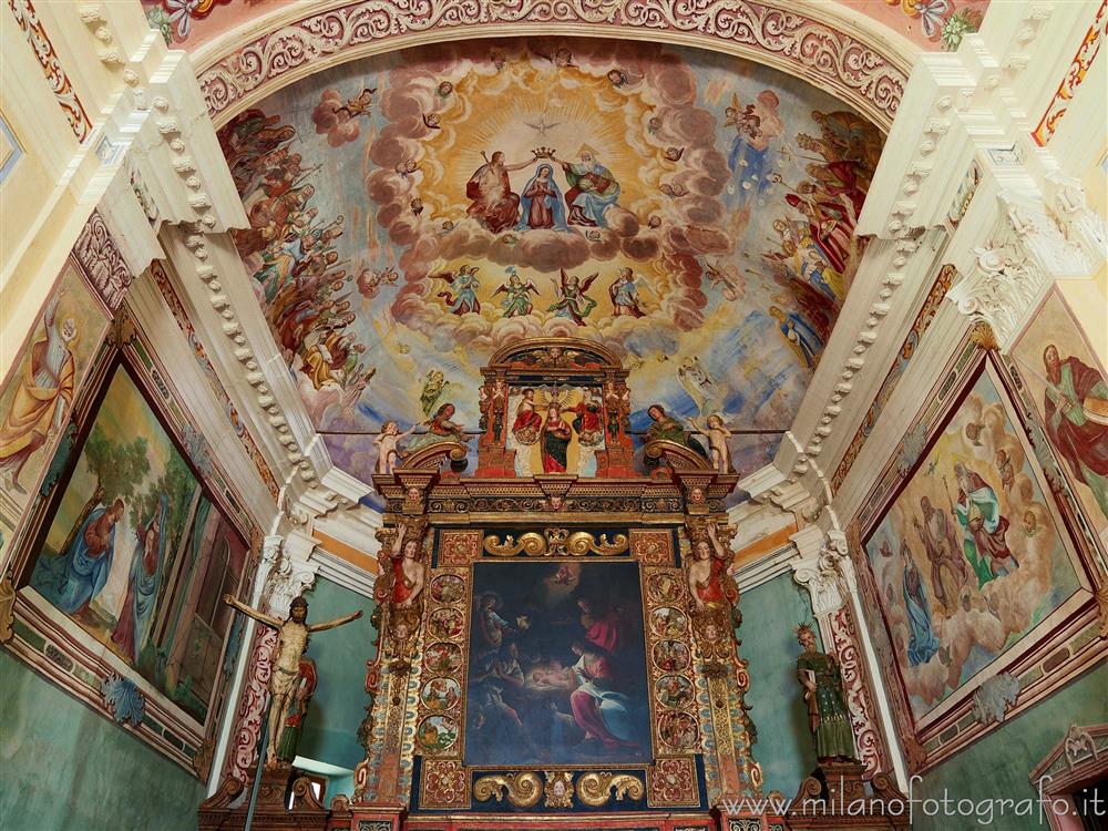 Trivero (Biella, Italy) - Interior of the apse of the Old Church of the Sanctuary of the Virgin of the Moorland